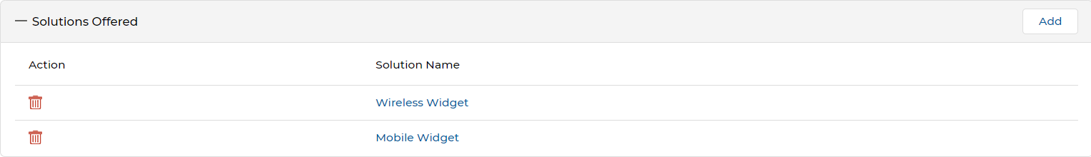 Partner Type sub-table — Partner Type Name column with Add button