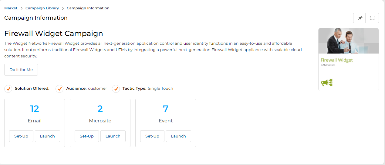 Provide Details of Your Email section showing Name Your Email: Monday June 26 2023, Insert Subject Line: Firewall Widget Campaign, From Name: Acme Reseller, Sender Email Address: zinfi.cp@gmail.com, with Edit Details button