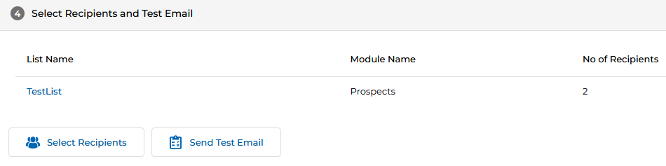 Send Email section showing Schedule Date, Schedule Time, Time Zone fields and four buttons: Schedule Time, Schedule Email, Launch Email, Save As Draft