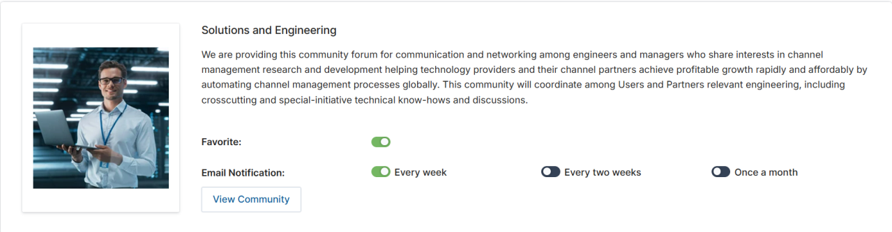 Accelerate menu with Communities navigation