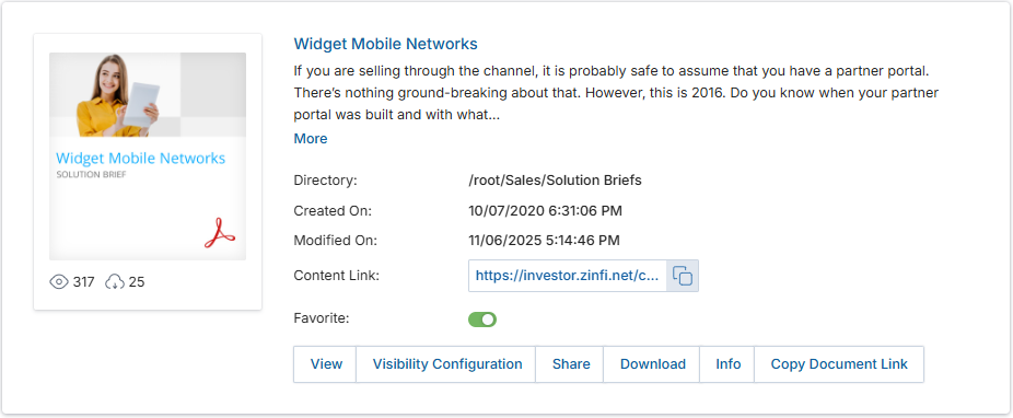 View Listing panel showing Content Assignment history with group assignments