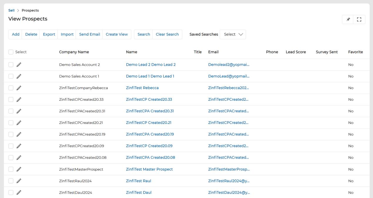 Parent-Child prospect visibility — Parent user sees both parent and child records