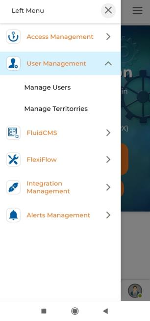 User Management left menu expanded and View Users list page