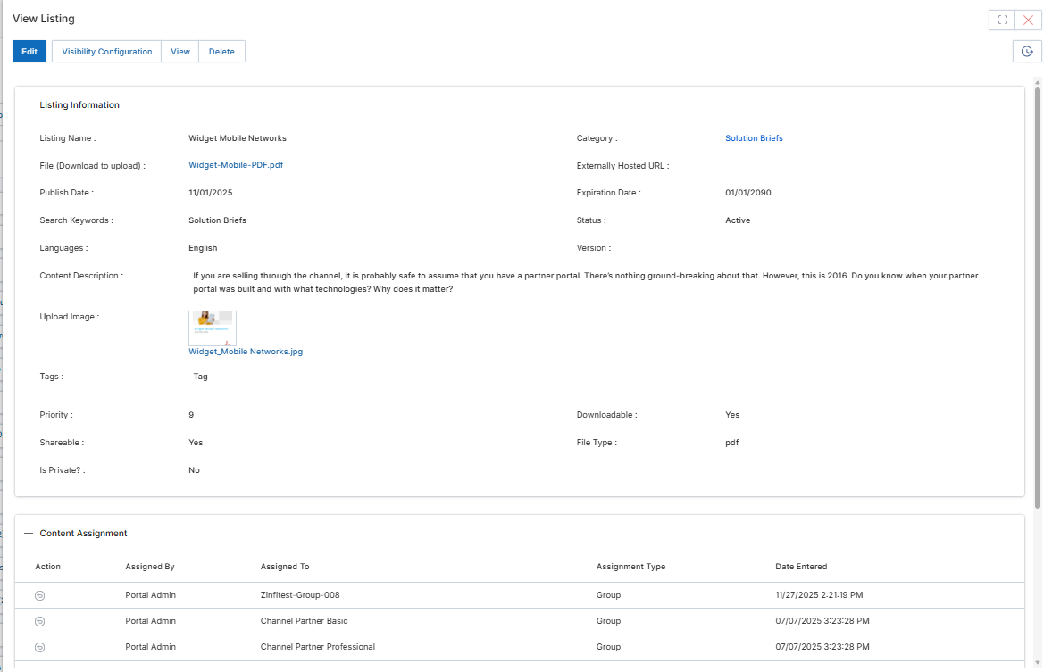 Add/Edit Listing Details form showing all input fields