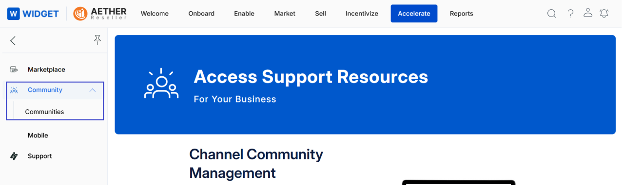 Community Info page showing list entries with Favorite toggle and email notification settings