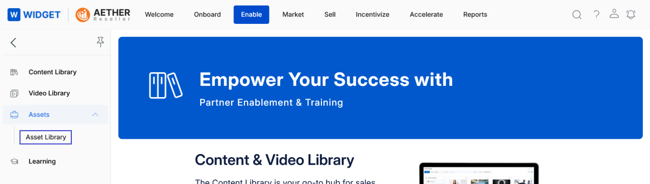 UPM portal showing Enable zone selected and Assets  alt=