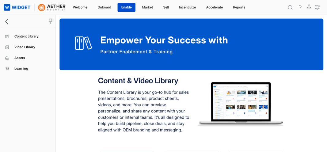 Enable menu showing Learning and Courses navigation path