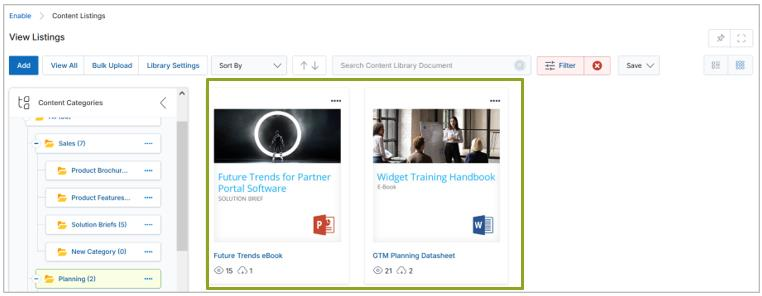 View Listings page with Bulk Upload button highlighted in the top toolbar