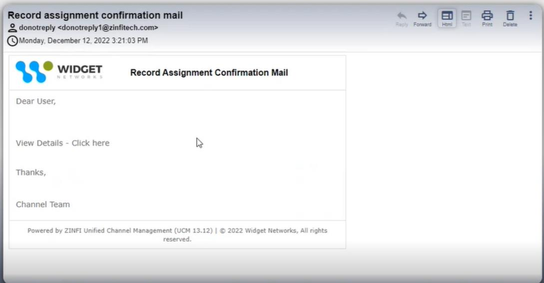 Mailing List selection modal
