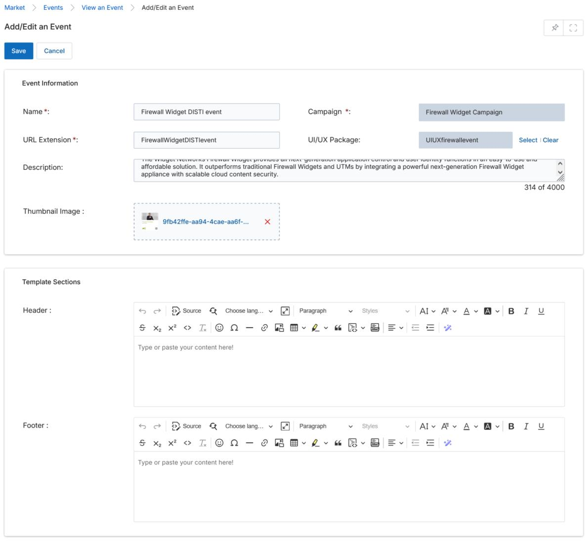 View Campaigns popup — select a campaign by clicking its name
