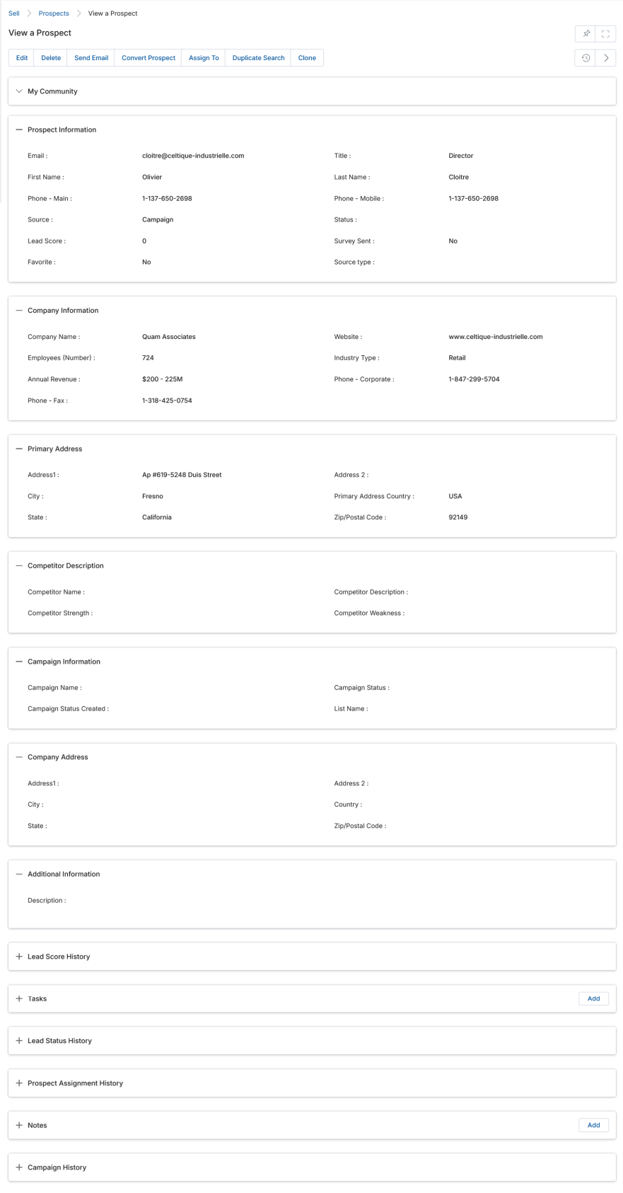 Freeze Headers — column headers remain visible at end of list