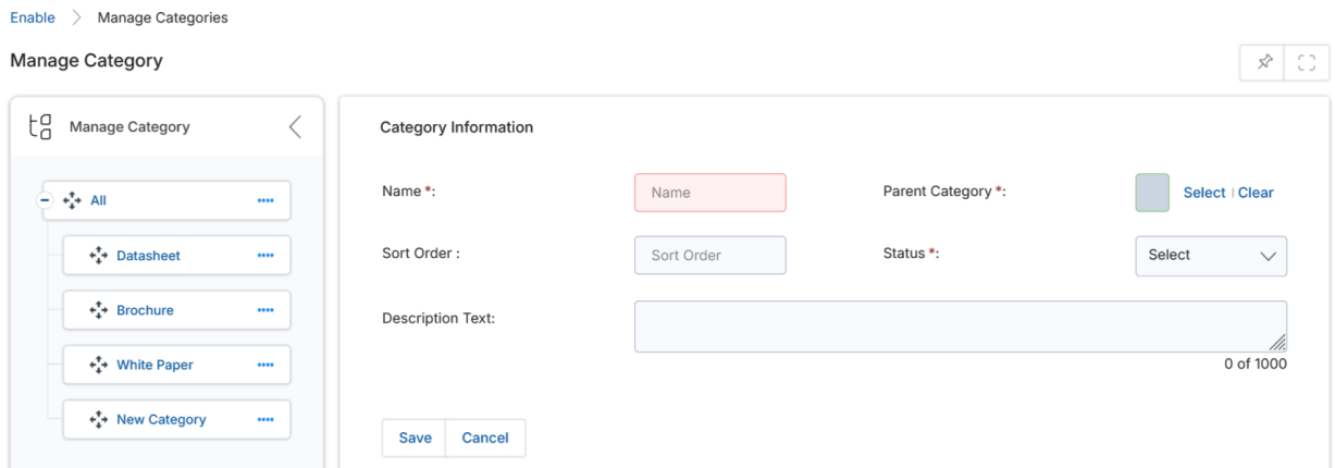 View Asset Bulk Upload listing page with Name and Status columns