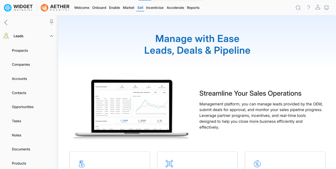 Products module navigation — View Products list with Product Name, Type, SKU, Solution, Category, Active columns