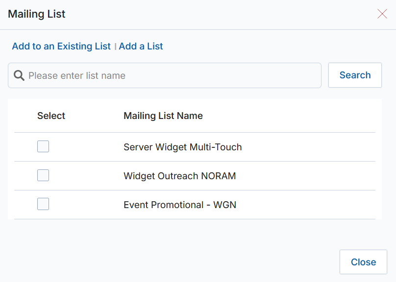 Prospect search filter window — Basic and Advanced tabs