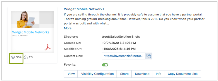 Content Library List View showing content cards with metadata and action buttons