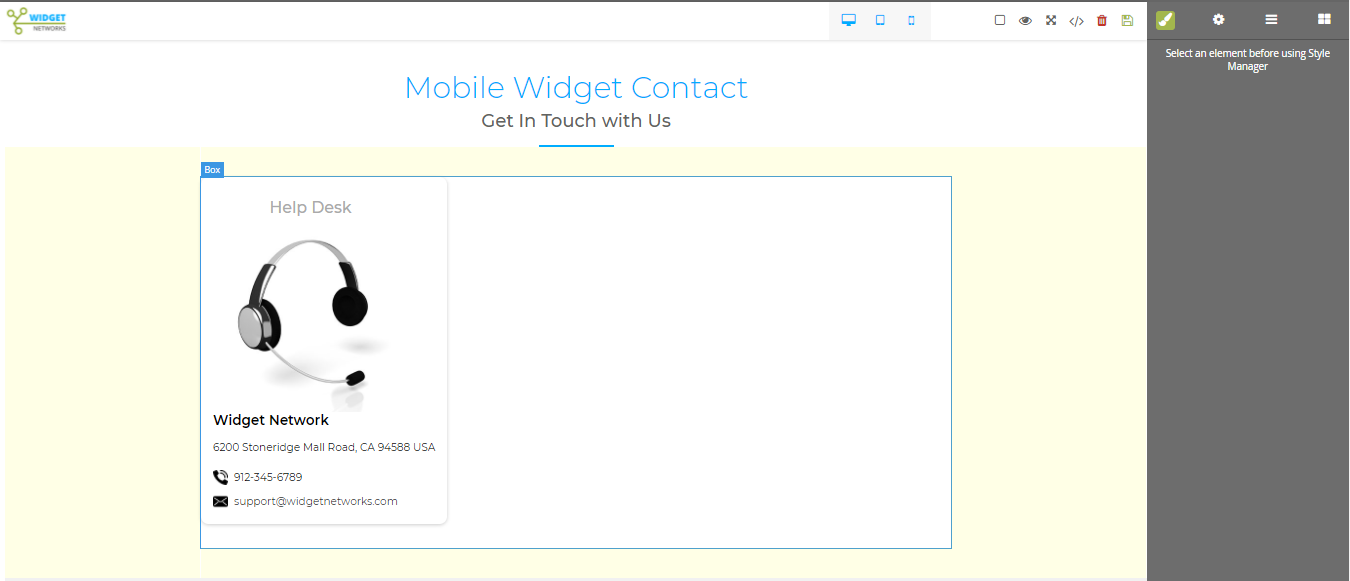 CMS Editor — Demo Form component being dragged from the Forms panel to the Contact page canvas